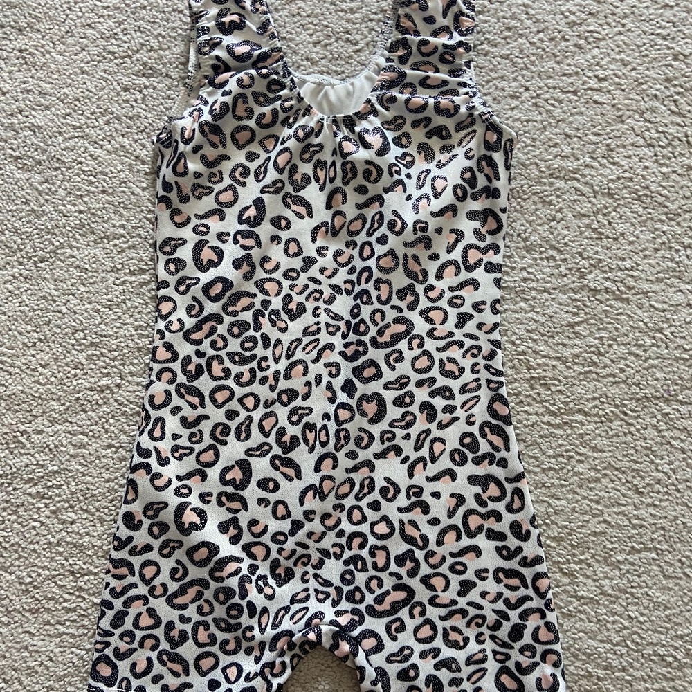 Animal print leotard shorts